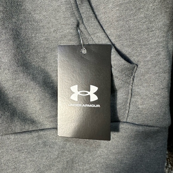 NWT boys Under Armour rival fleece big logo hoodie SZ Youth Large - Picture 4 of 7